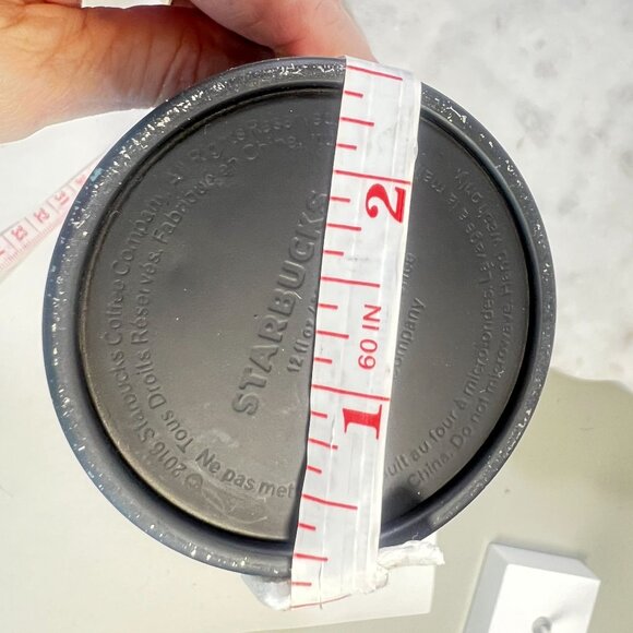 Starbucks 2017 Stainless Steel Black Dipped Travel Tumbler With Sliding Lid 12oz - Picture 10 of 11